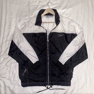 Vintage Black & White Reebok Windbreaker Jacket